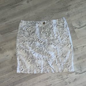 Chicos Snake Skin Print Skirt